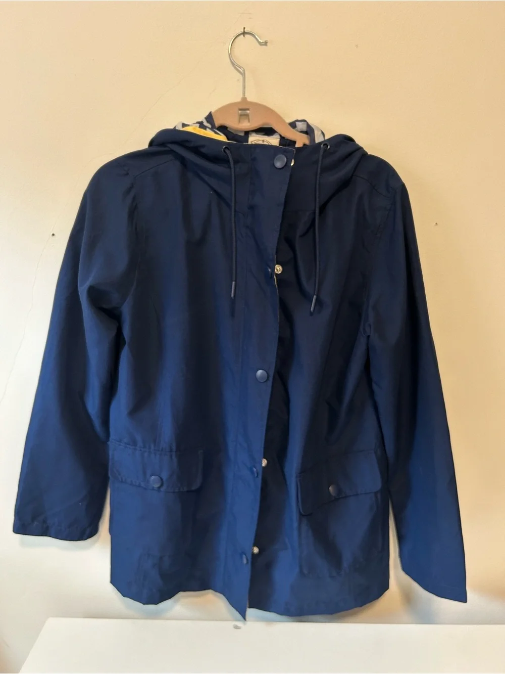 St. John's Bay Navy Utility Jacket with Yellow Hood